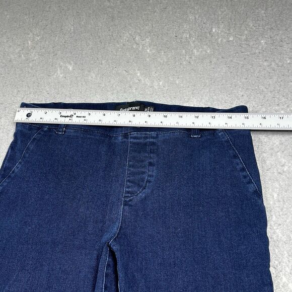 Betabrand Pants Womens Size Medium Blue Stretch Denim Pull On Straight Leg - Picture 4 of 11